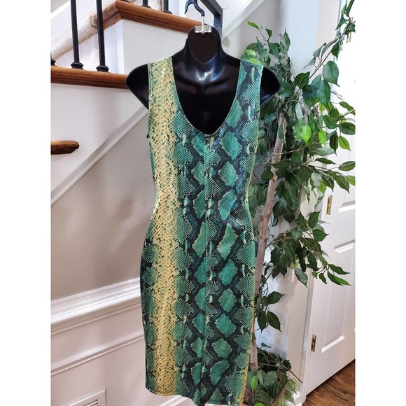 Goodtime USA Women's Green Polyester Round Neck Sleeveless Knee Length Dress S - Picture 6 of 10